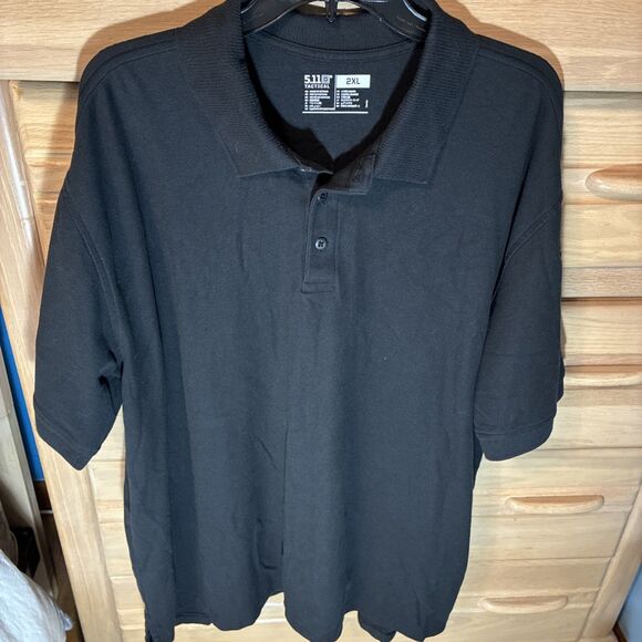 5.11 Tactical Polo Shirt Mens 2XL Black Utility Security Workwear Preppy - Picture 1 of 8